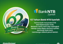 Terimakasih Masyarakat atas 62 Tahun Bank NTB Syariah